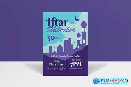 Blue Ramadan Iftar Invitation