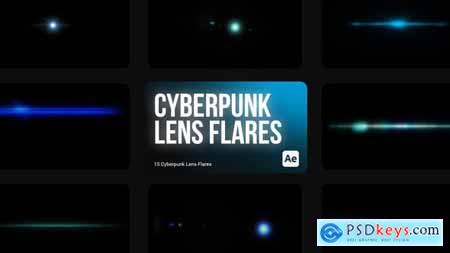 Cyberpunk HUD Lens Flares for After Effects 43960909
