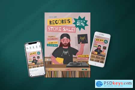 Records Store Sale - Flyer Media Kit