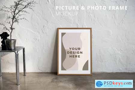Picture & Photo Wooden Frame Mockup in Interior