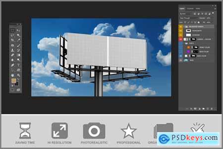 Billboard Mockup with Sky in the Background