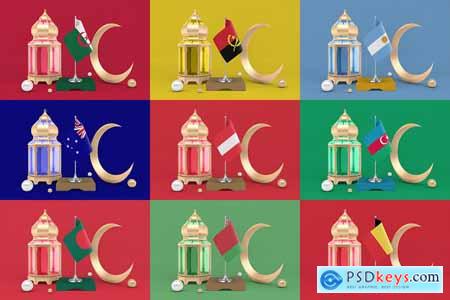 Ramadan World Flags