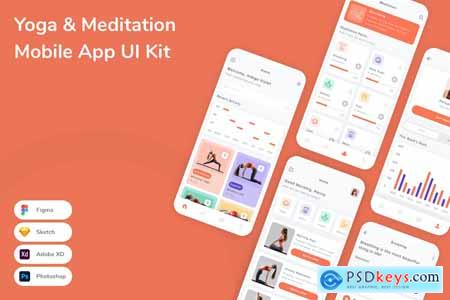 Yoga & Meditation Mobile App UI Kit