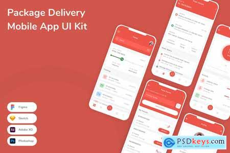Package Delivery Mobile App UI Kit