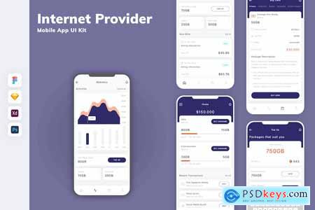 Internet Provider Mobile App UI Kit
