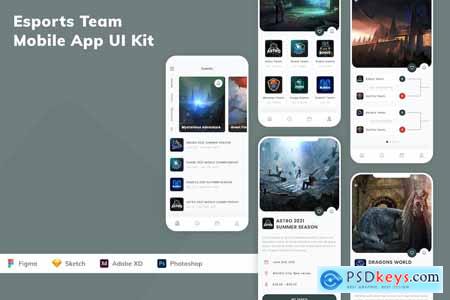 Esports Team Mobile App UI Kit