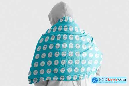 Patterned Fabric Scarf Mockup
