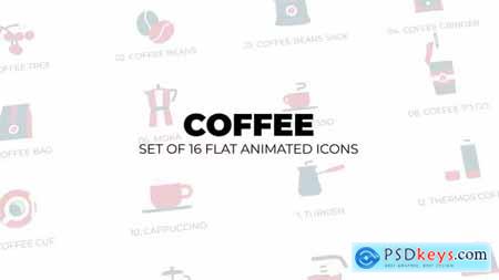 Coffee - Set of 16 Animated Icons 44272157