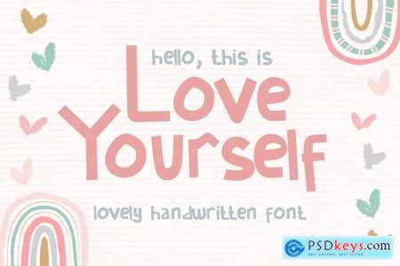 Love Yourself - Cute Handwritten Font