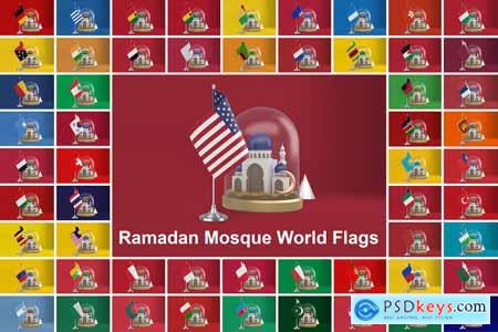 Ramadan Mosque World Flags