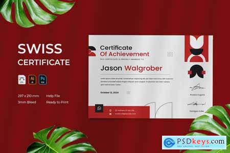Swiss - Certificate