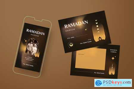 Gradient Ramadan Kareem Greeting Card