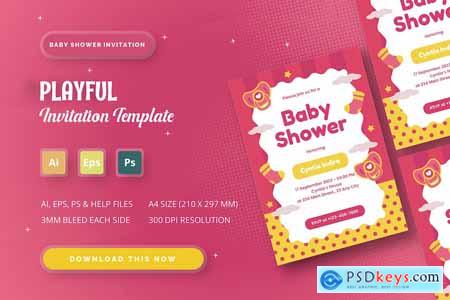 Playful - Baby Shower Invitation