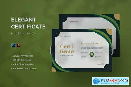 Elegant Green - Certificate Template