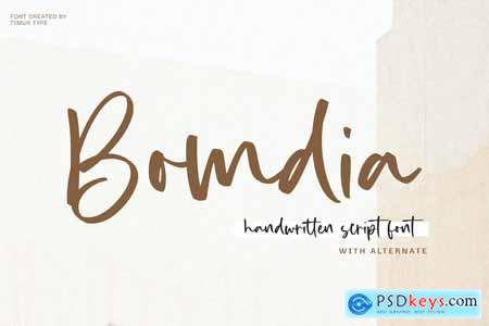 Bomdia - Handwritten Script Font