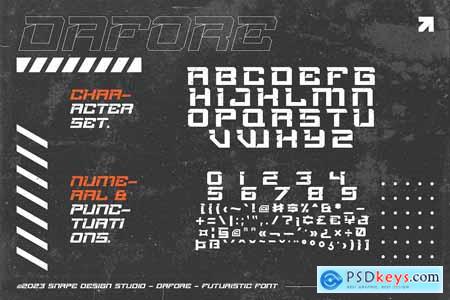 Dafore - Futuristic Font