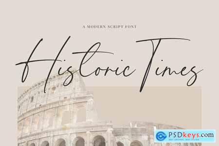 Historic Times - Handwritten Script Font