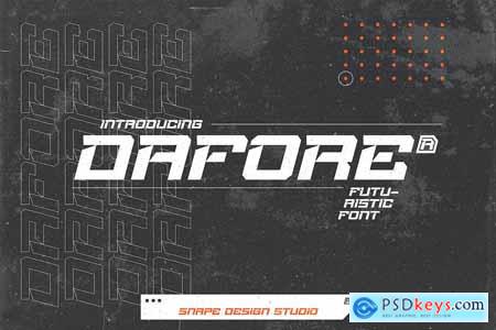 Dafore - Futuristic Font