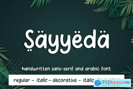 Sayyeda - Comic and Decorative Font