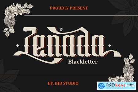 Zenada Blackletter Display Font