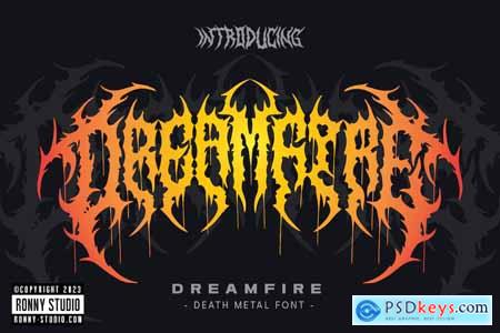 Dreamfire - Death Metal Font