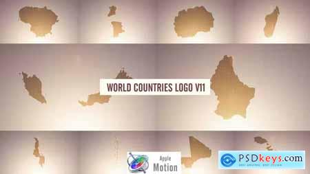 World Countries Logo & Titles V11 - Apple Motion 43859684