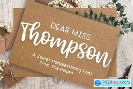 Dear Miss Thompson Calligraphy Font