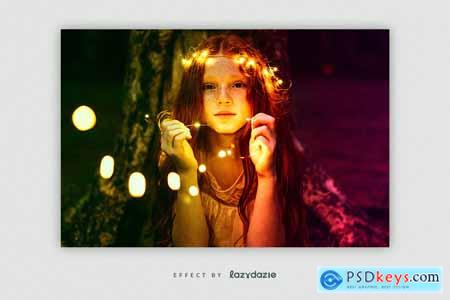 Dual lighting PSD Photo Effect Mockup