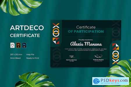 Artdeco - Certificate