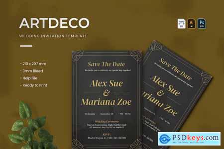 Artdeco - Wedding Invitation