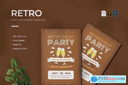 Retro - Party Invitation