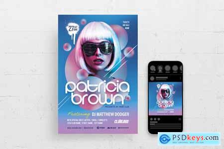 Electro House Music Flyer Template