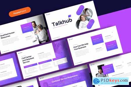 Talkhub - Call Center & Helpdesk PowerPoint