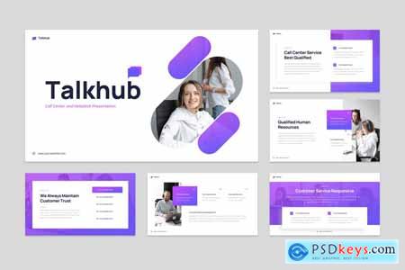 Talkhub - Call Center & Helpdesk PowerPoint