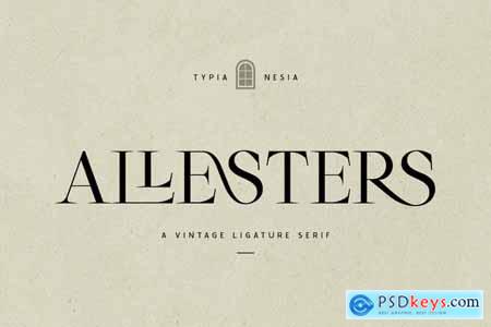 Allesters - elegant beauty ligature serif