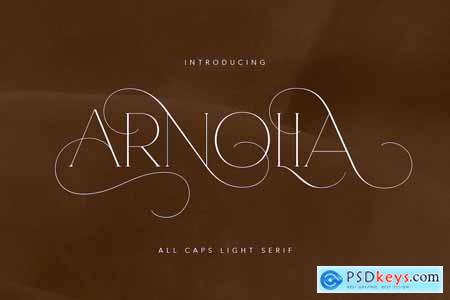 Arnolia - All Caps Light Serif