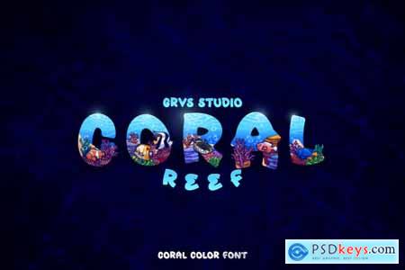 Coral Reef Colorful Decorative Font