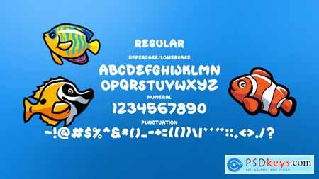 Coral Reef Colorful Decorative Font
