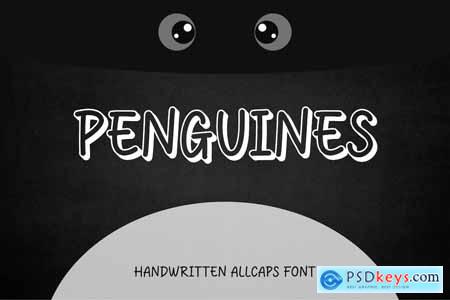 Penguines - Handwritten Allcaps Font