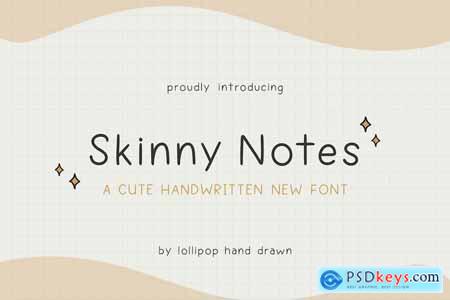 Skinny Notes Font