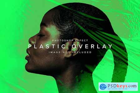 Plastic Overlay PSD Photo Effect Mockup
