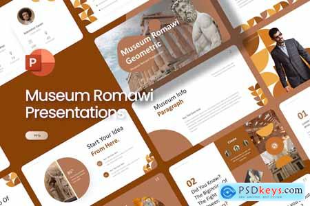 Museum Romawi Geometric PowerPoint Template