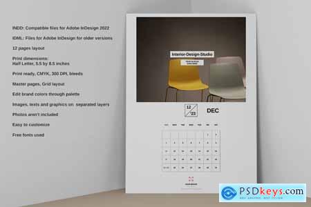 Interior Design Desk Calendar 2023