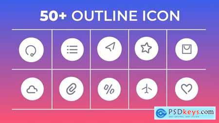 After Effects Outline Icon Element Pack 44579949
