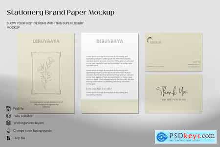 Stationery Brand Paper Mockup