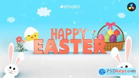 Happy Easter Greeting Intro for DaVinci Resolve 44269354
