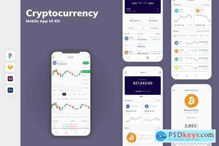 Cryptocurrency Mobile App UI Kit