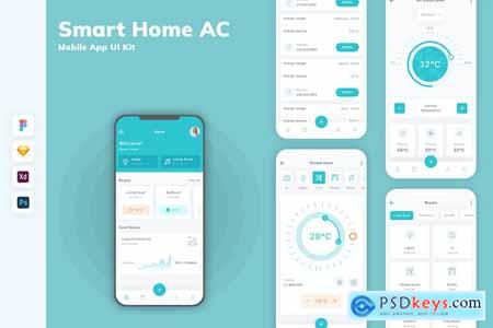 Smart Home AC Mobile App UI Kit