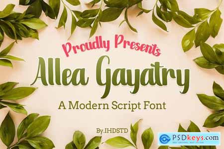 Allea Gayatry a Modern Script Font
