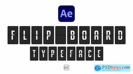 Flip Board Typeface For After Effects 44561913